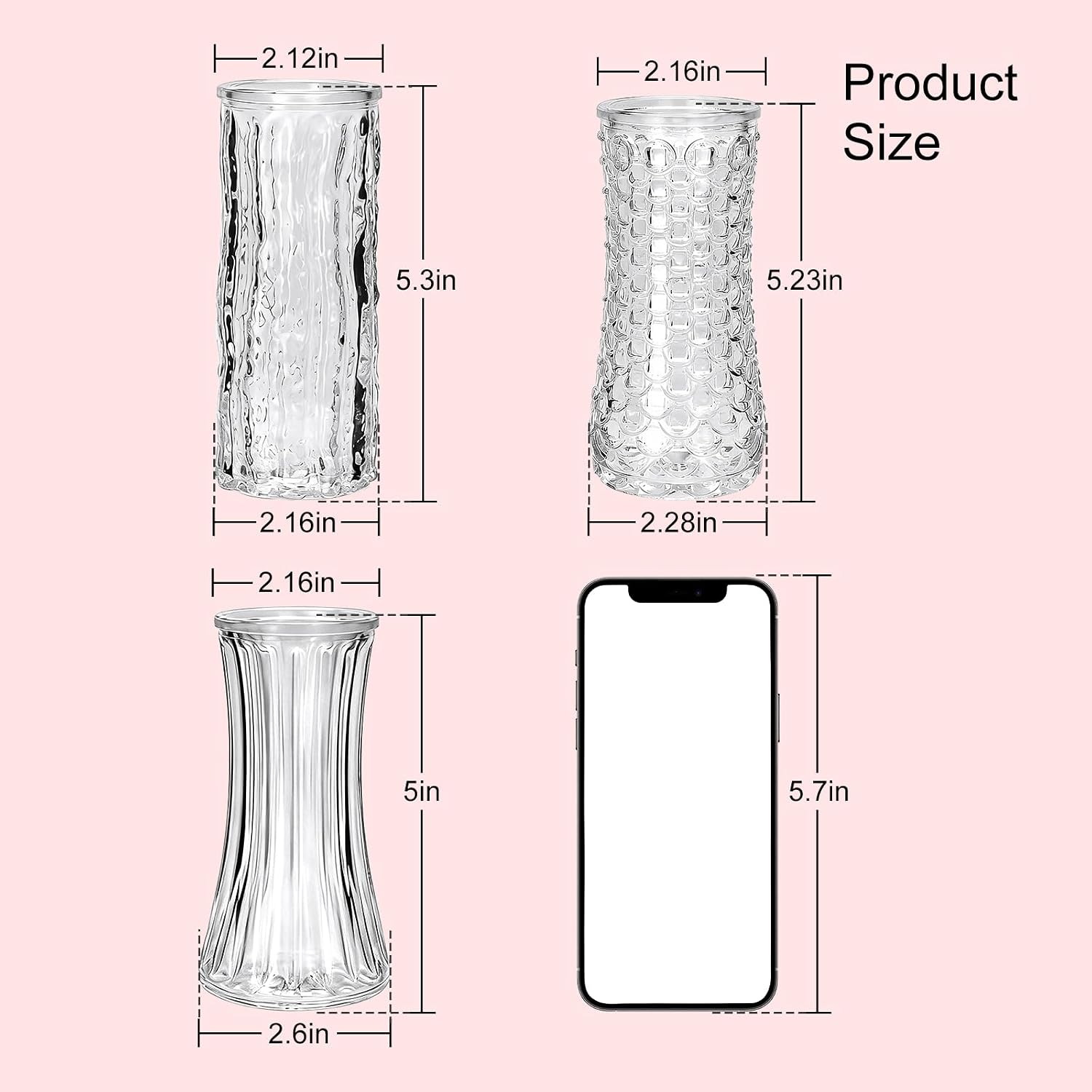 24 Pack Mini Glass Bud Vases, Small Clear Flower Vases Bulk | For Wedding Centerpieces, Rustic Modern Table Decor Vases for Home, Hotel, Restaurant, Birthday Party, Beautiful Gift Set - Image 3