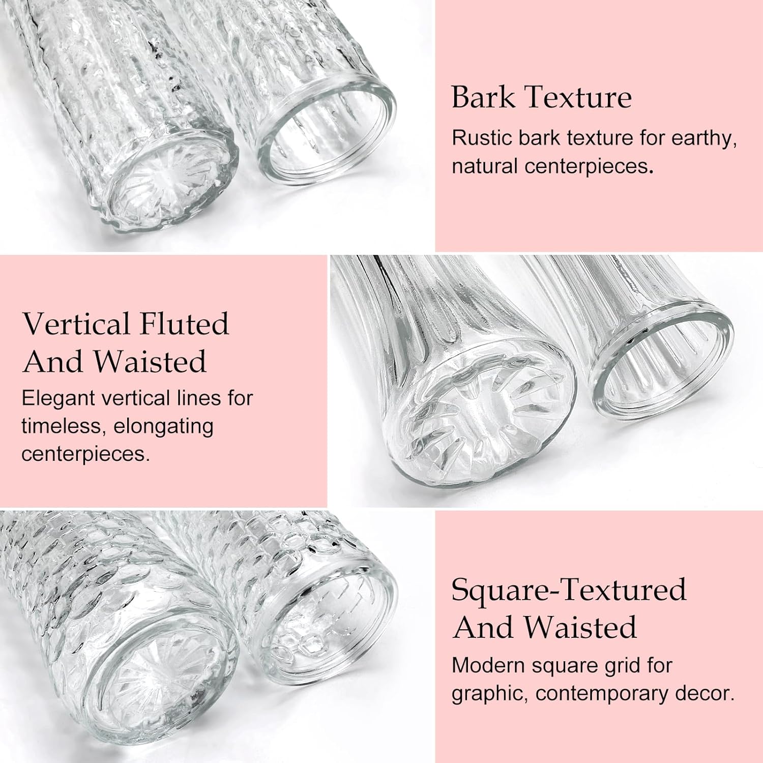 24 Pack Mini Glass Bud Vases, Small Clear Flower Vases Bulk | For Wedding Centerpieces, Rustic Modern Table Decor Vases for Home, Hotel, Restaurant, Birthday Party, Beautiful Gift Set - Image 4