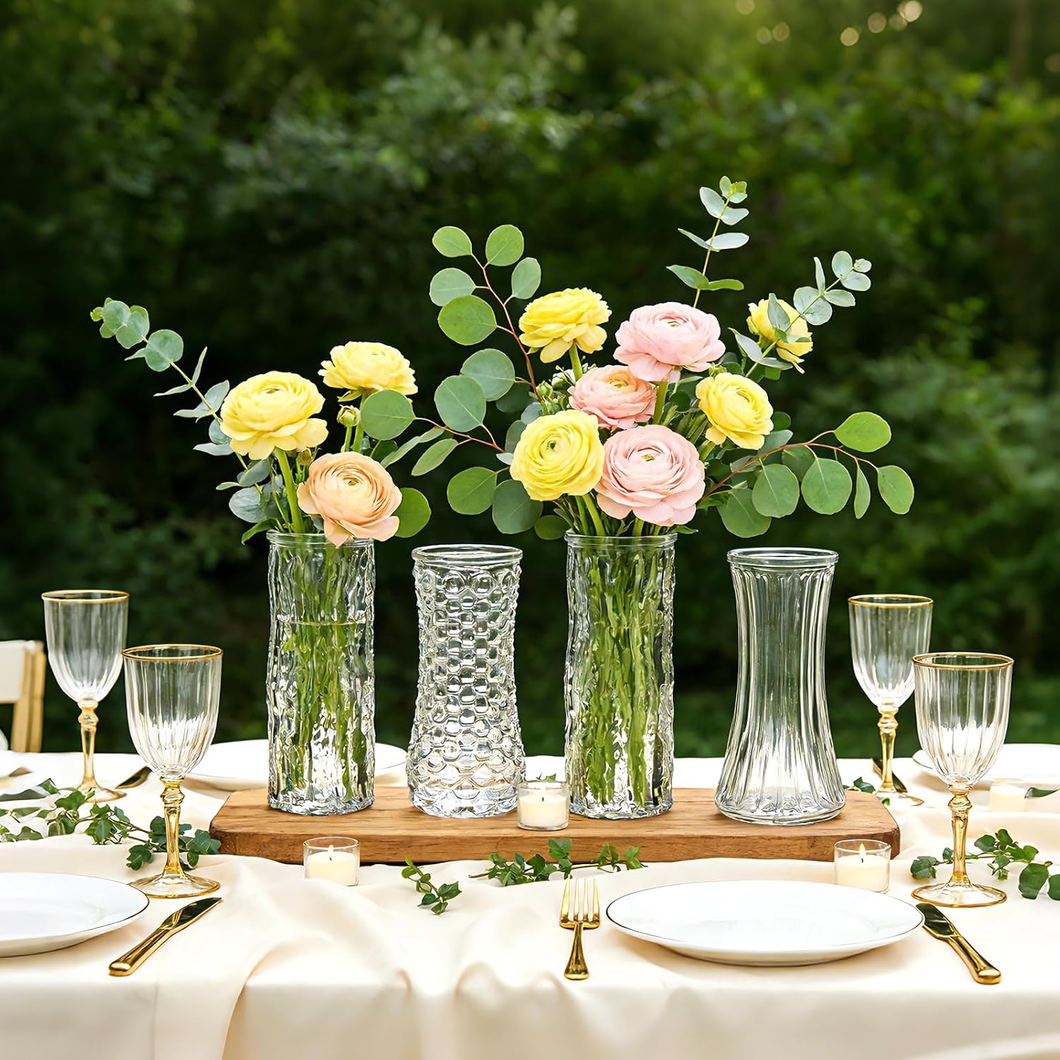 24 Pack Mini Glass Bud Vases, Small Clear Flower Vases Bulk | For Wedding Centerpieces, Rustic Modern Table Decor Vases for Home, Hotel, Restaurant, Birthday Party, Beautiful Gift Set - Image 7