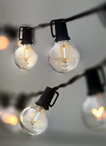 Lampat String Lights, LED 25 Light Bulbs 25Ft G40 Globe String Lights with Bulbs for Indoor/Outdoor Commercial Decor
